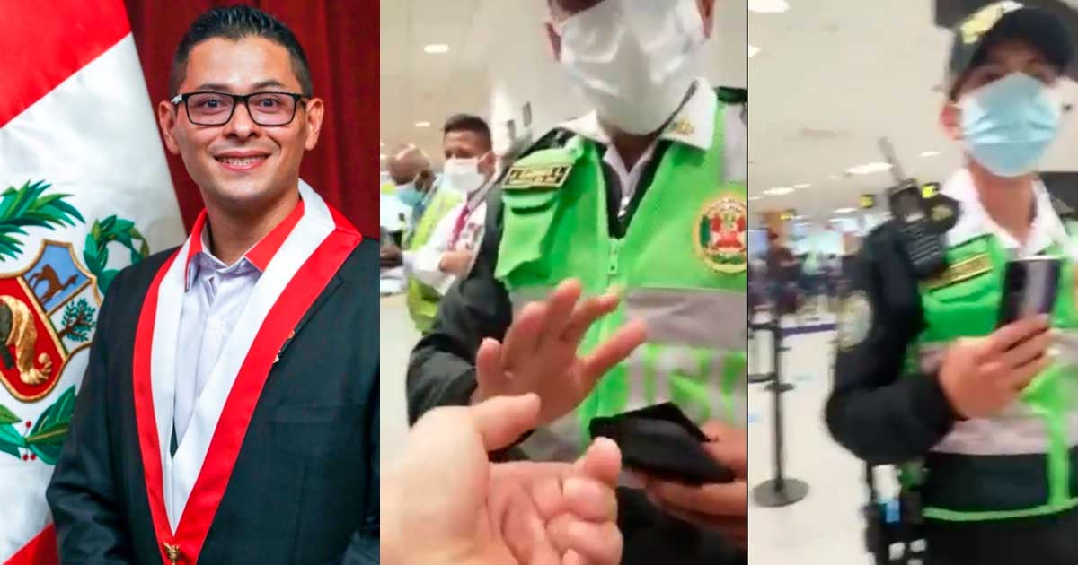 Congresista Abel Reyes denuncia ante la Fiscalía a personal del Aeropuerto Jorge Chávez y efectivos PNP