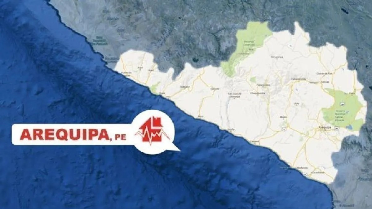 Un sismo de magnitud 6.3 remeció la región Arequipa esta mañana
