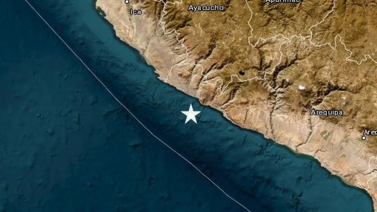 Un sismo de magnitud 5.7 remeció la región Arequipa esta tarde