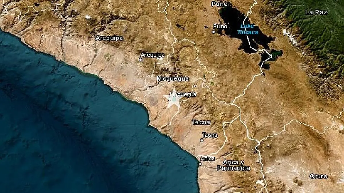 Un sismo de magnitud 3.8 remeció la región Moquegua esta tarde