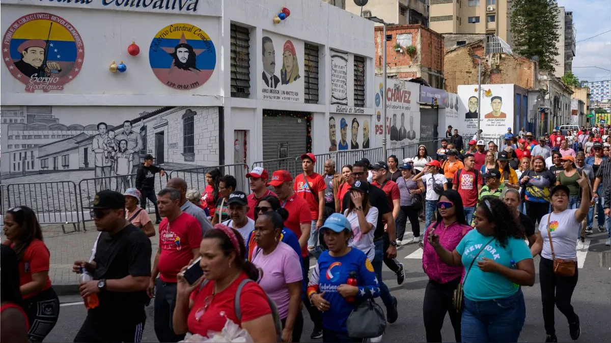 Oposición de Venezuela marcha contra la investidura de Nicolás Maduro con María Corina Machado al frente