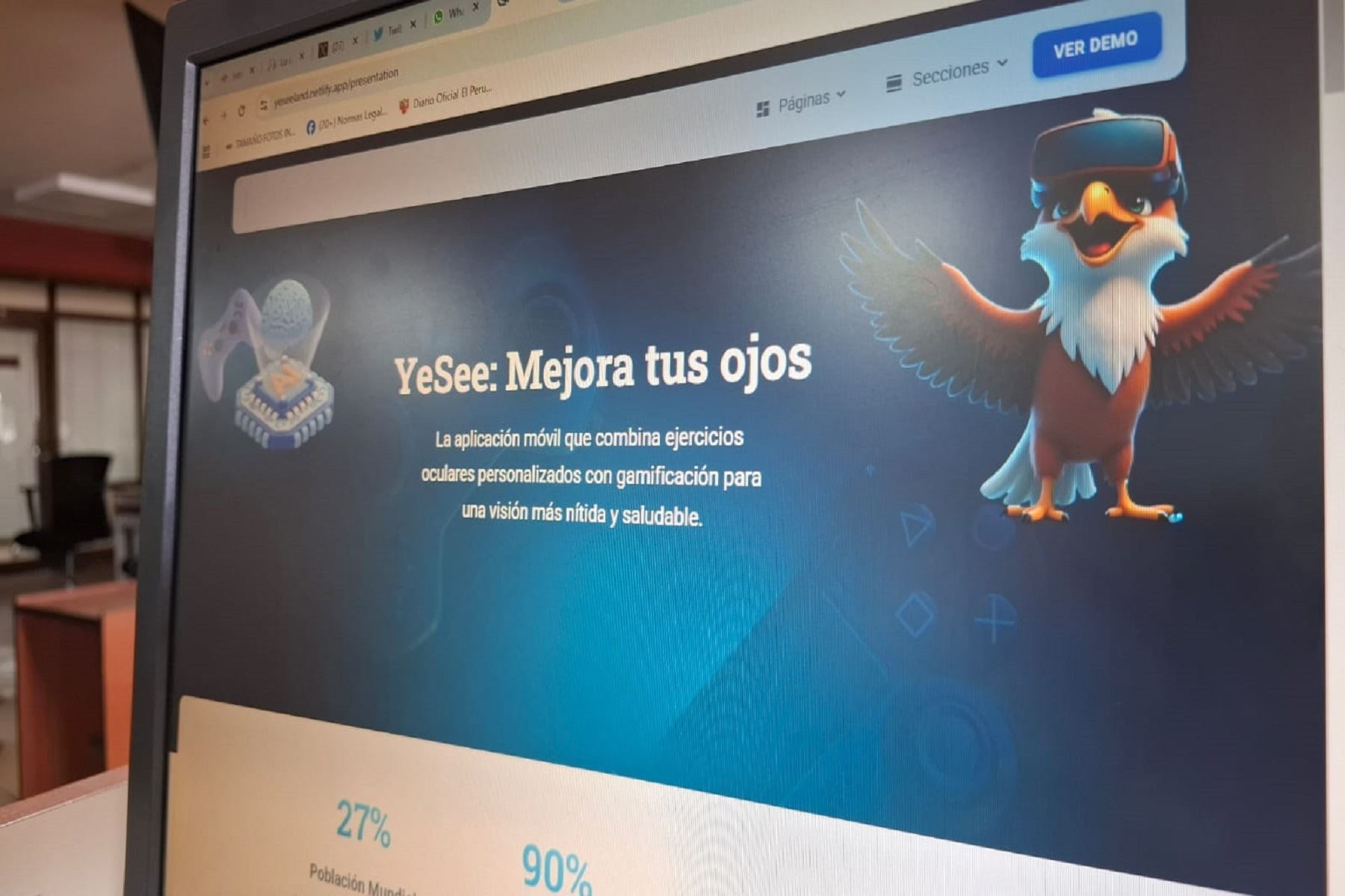 Crean una aplicación para mejorar la salud visual y avanzan en competencia mundial
