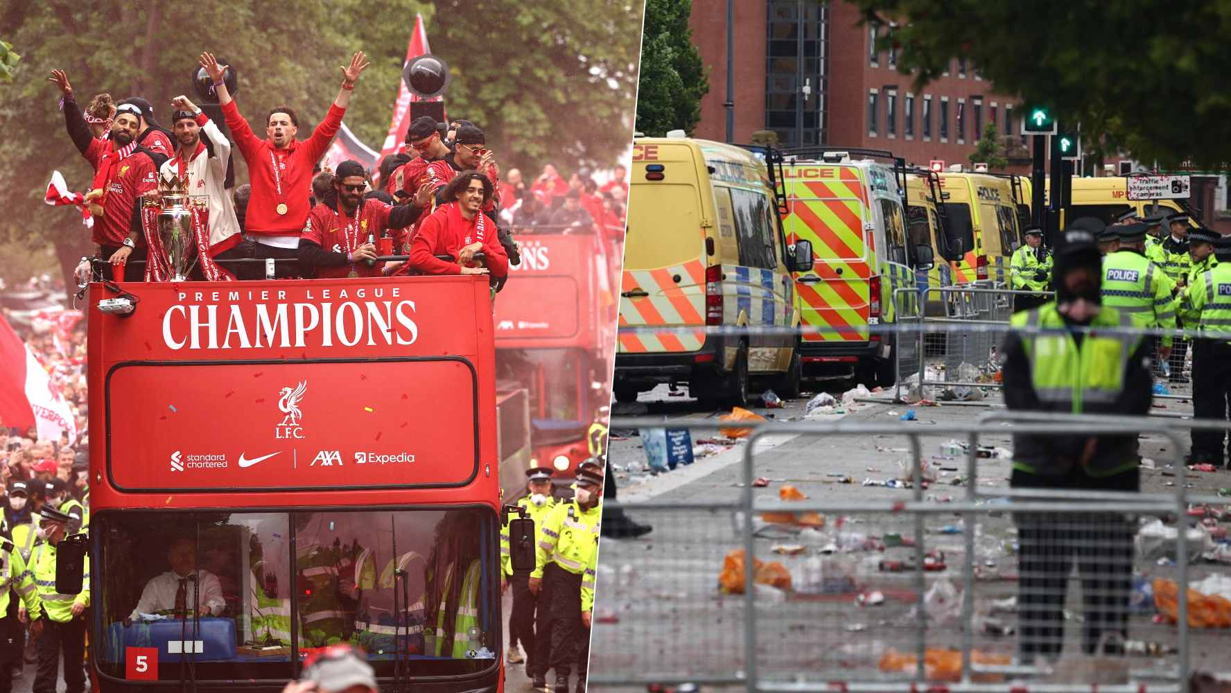 Reino Unido: al menos 27 hospitalizados tras un atropello durante la celebración del título liguero del Liverpool