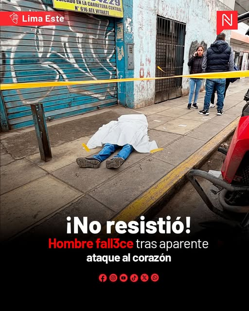 Tragedia en Ate Vitarte: Hombre fallece de un presunto infarto en vía pública
