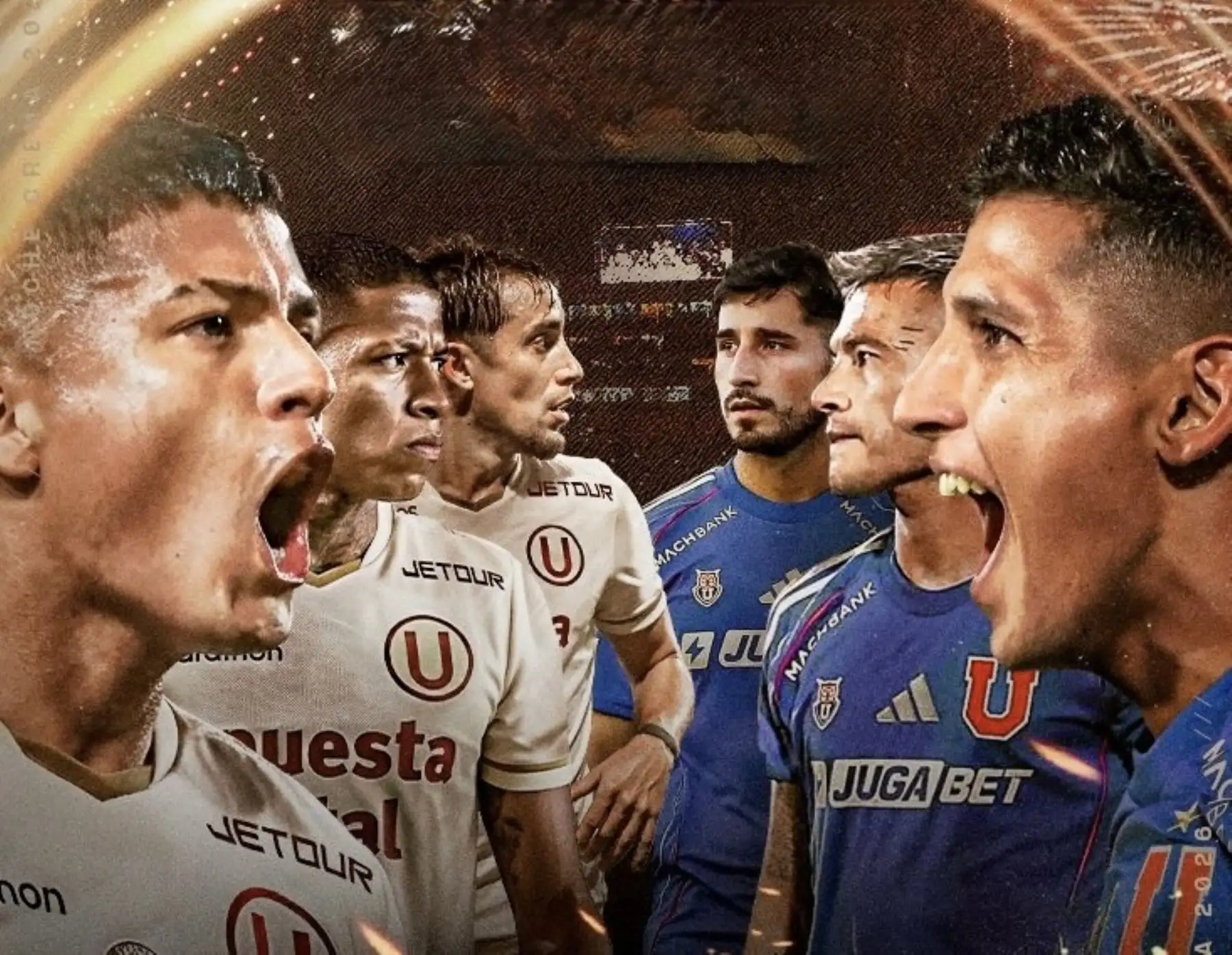 Universitario de Deportes GOLEÓ 3-0 a Universidad de Chile en la Noche Crema